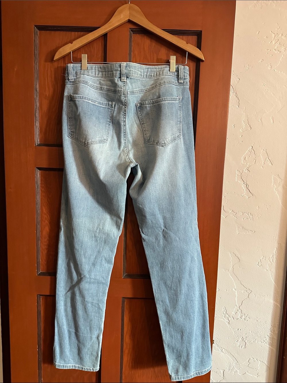 d. jeans Mid-Rise Light Blue Button-Fly Straight Leg Jeans - Picture 2 of 4